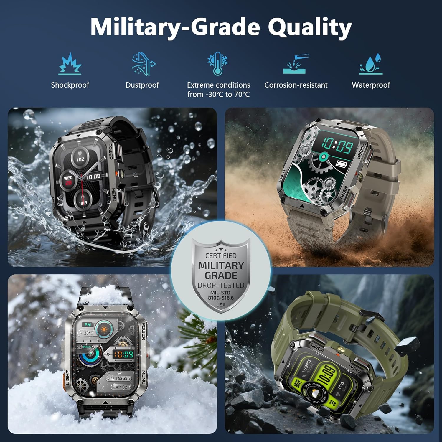 Detalle 2 de Blackview Military Smart Watch 100-day battery