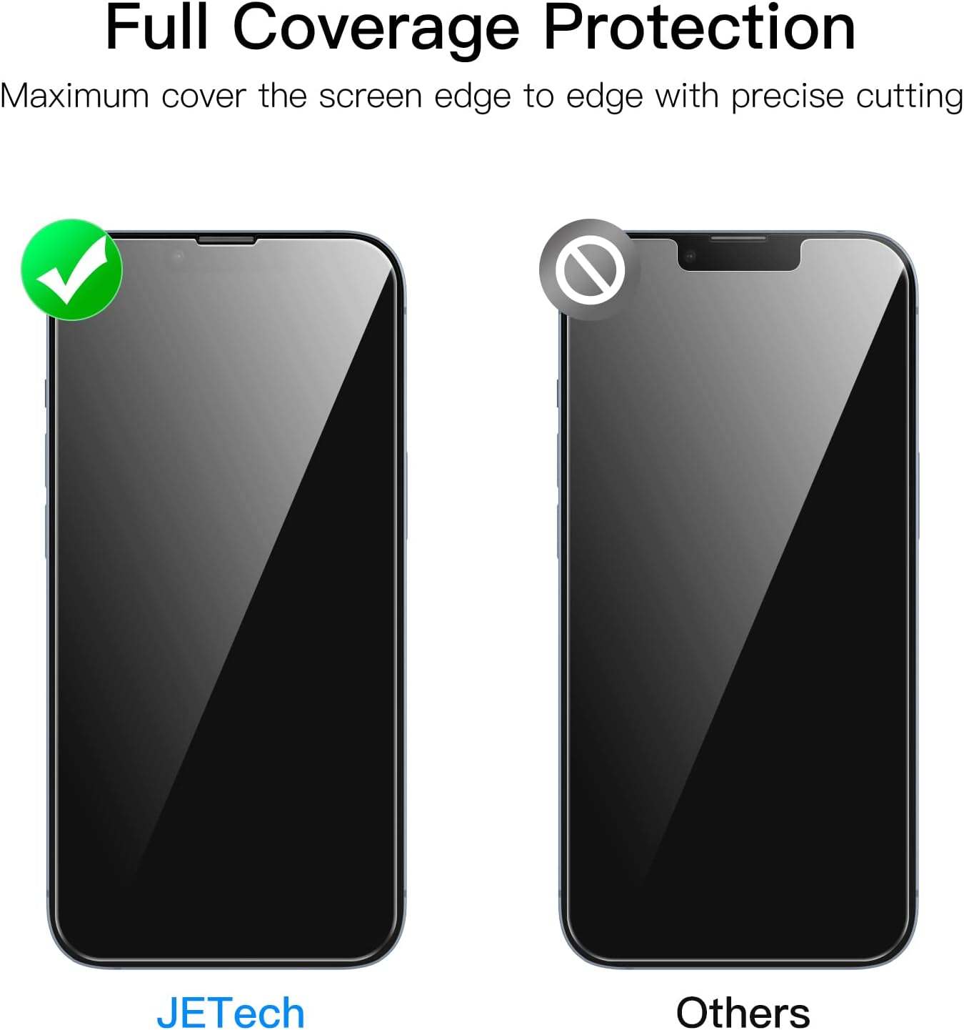 Thumbnail 1 de JETech Full Coverage Screen Protector iPhone 14