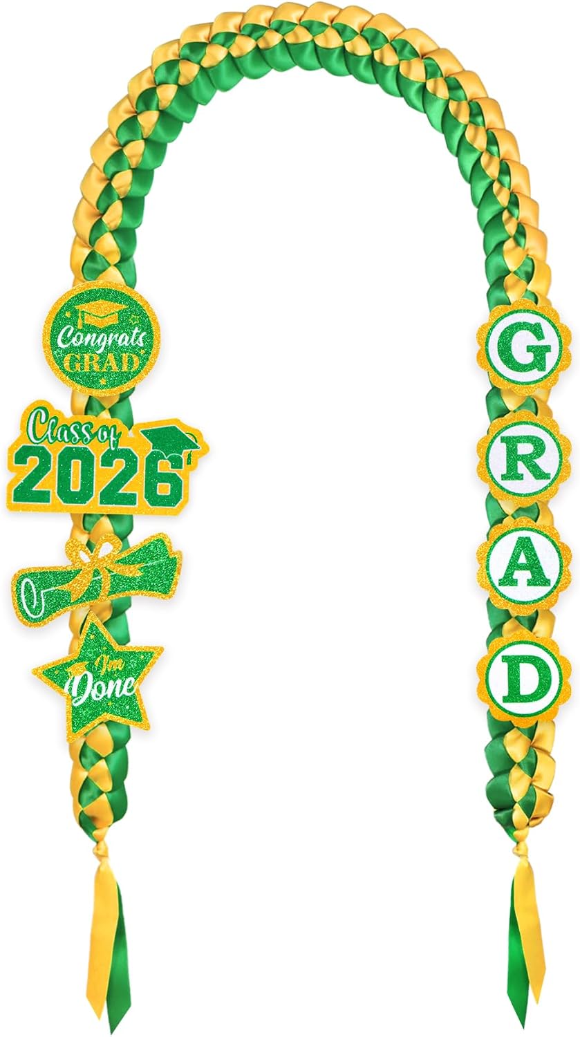 Detalle de JOTFA Graduation Lei, Green and Gold
