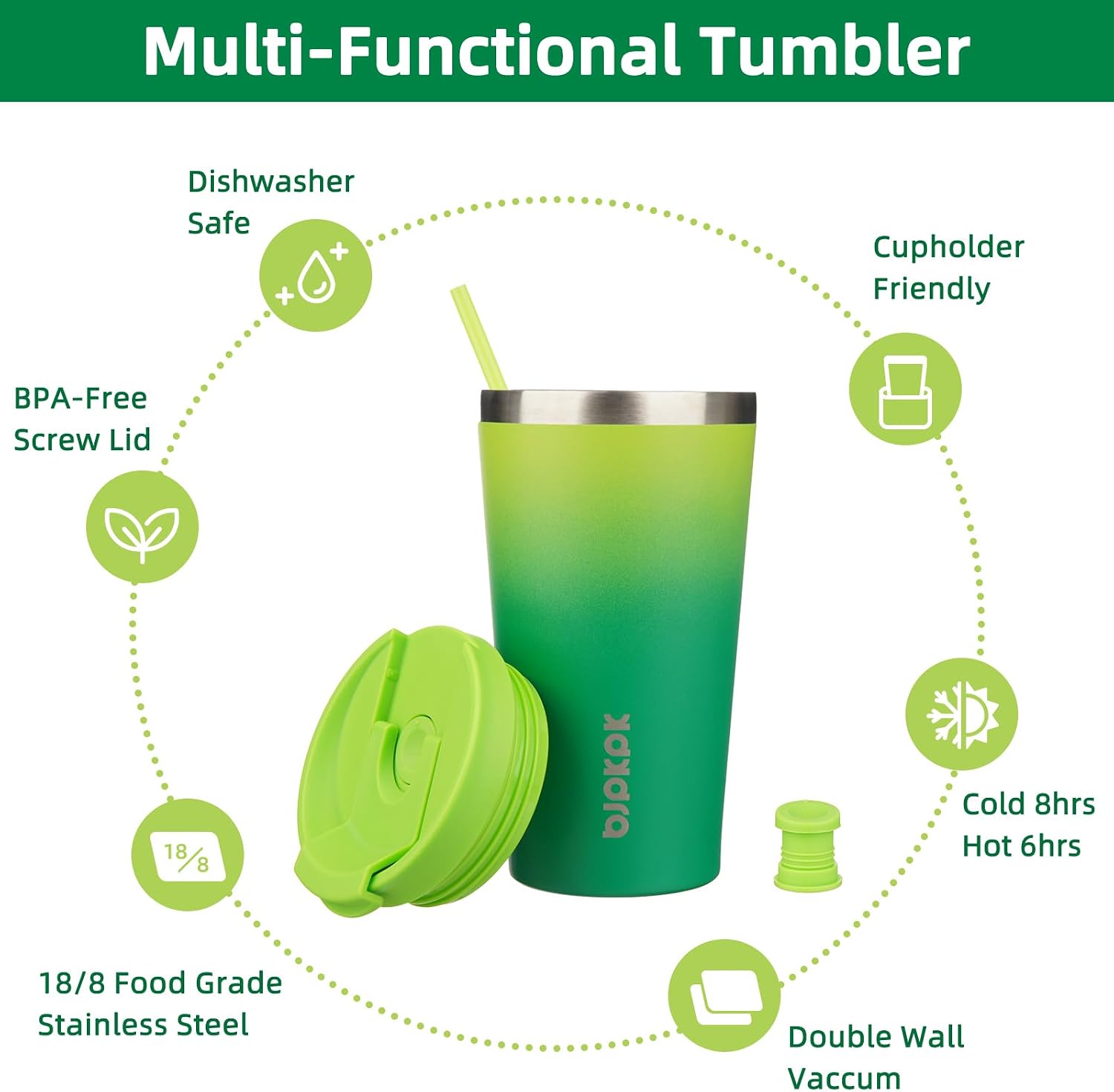 Detalle de BJPKPK Coffee Tumbler 18 oz