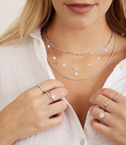 Thumbnail 5 de Avotto S925 Silver Necklace for Women – Hypoallergenic 18in Choker with 2in Extender