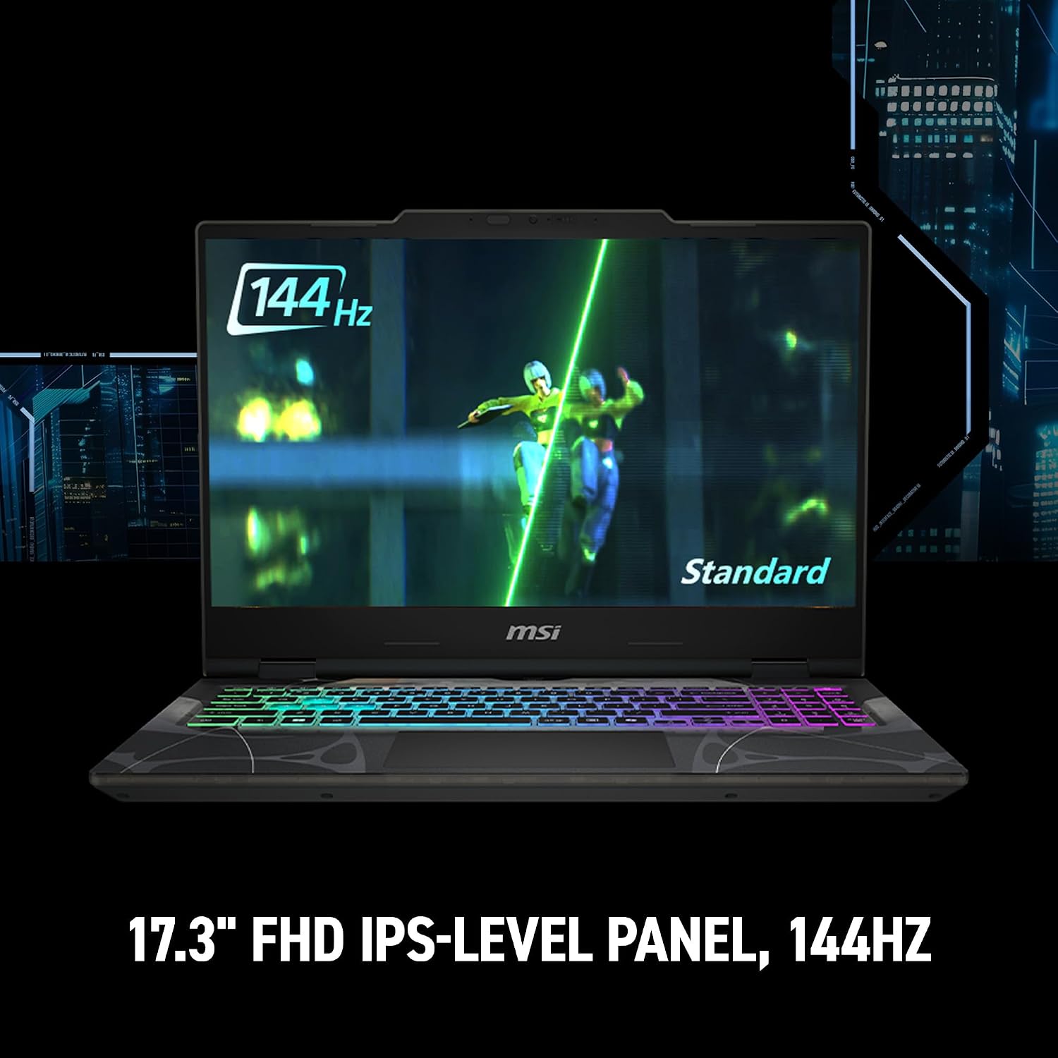 Detalle 2 de MSI Cyborg 17 Gaming Laptop (17.3-inch FHD 144Hz) with Intel Core 7-240H and RTX 5060, 16GB DDR5 / 1TB NVMe, Wi-Fi 6E, Windows 11 Home