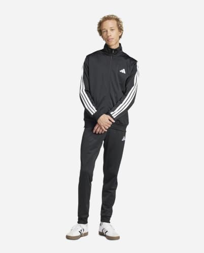 Detalle de adidas Uomo Sportswear Basic 3 Stripes Tricot Track Suit – Black, Taglia S