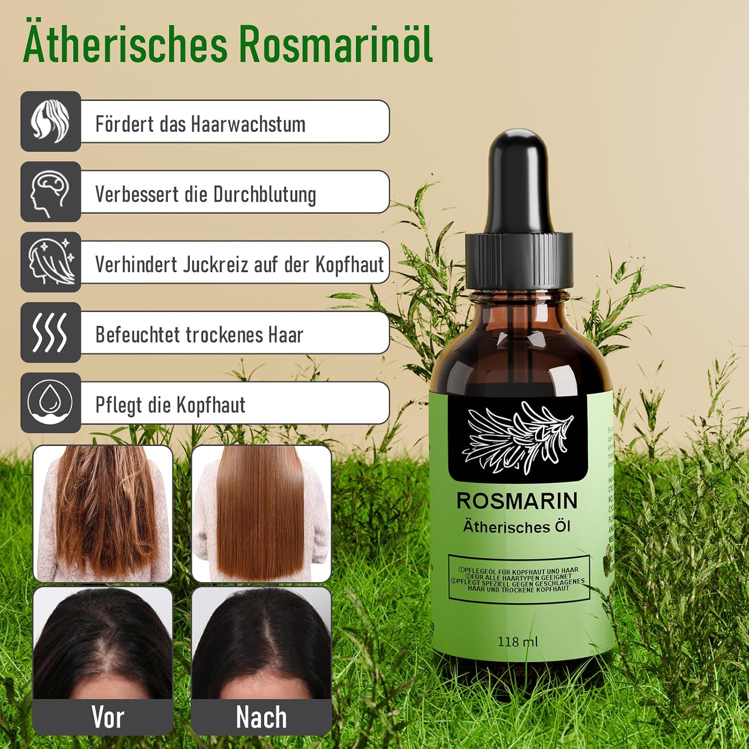 Detalle 2 de Rosmarinöl Haare 118ml