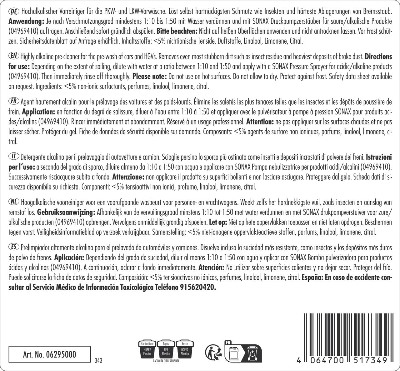 Thumbnail 1 de SONAX PROFILINE MultiClean Alkaline (5 Liter) – kraftvoller Vorreiniger gegen Insekten und Bremsstaub