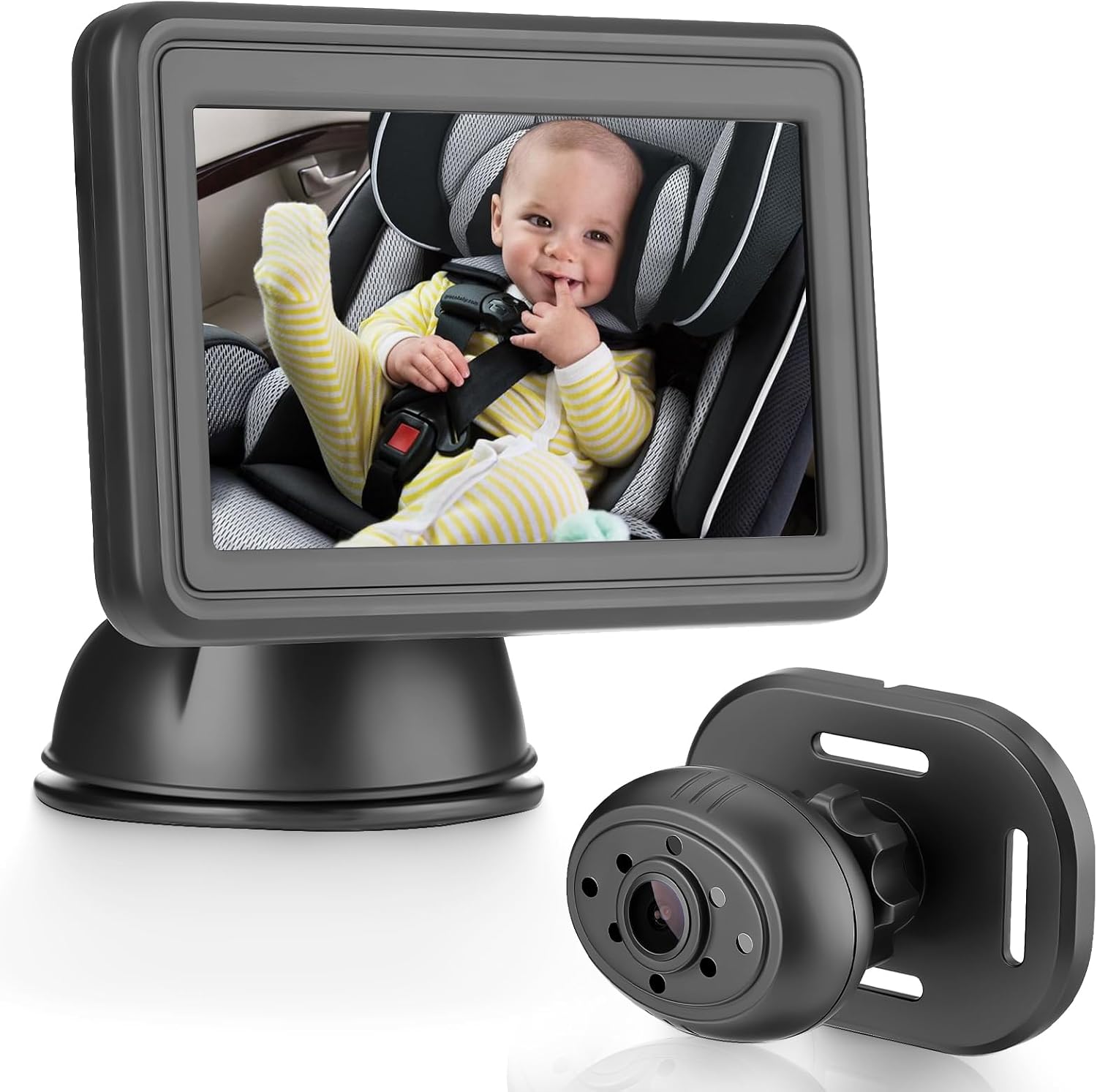 Detalle de GEARCELL Baby Car Camera HD 1080P 4.3" display