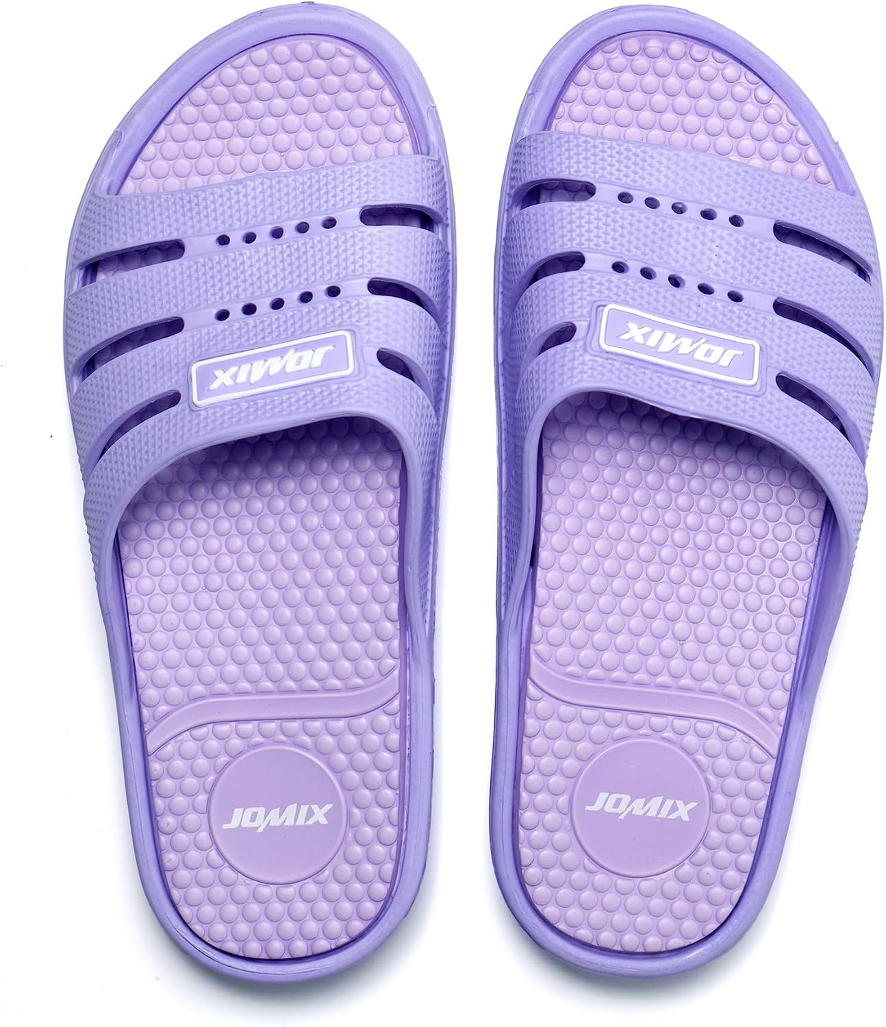 Detalle de JOMIX damessandalen: platte teenslippers met EVA-zool voor strand en zwembad