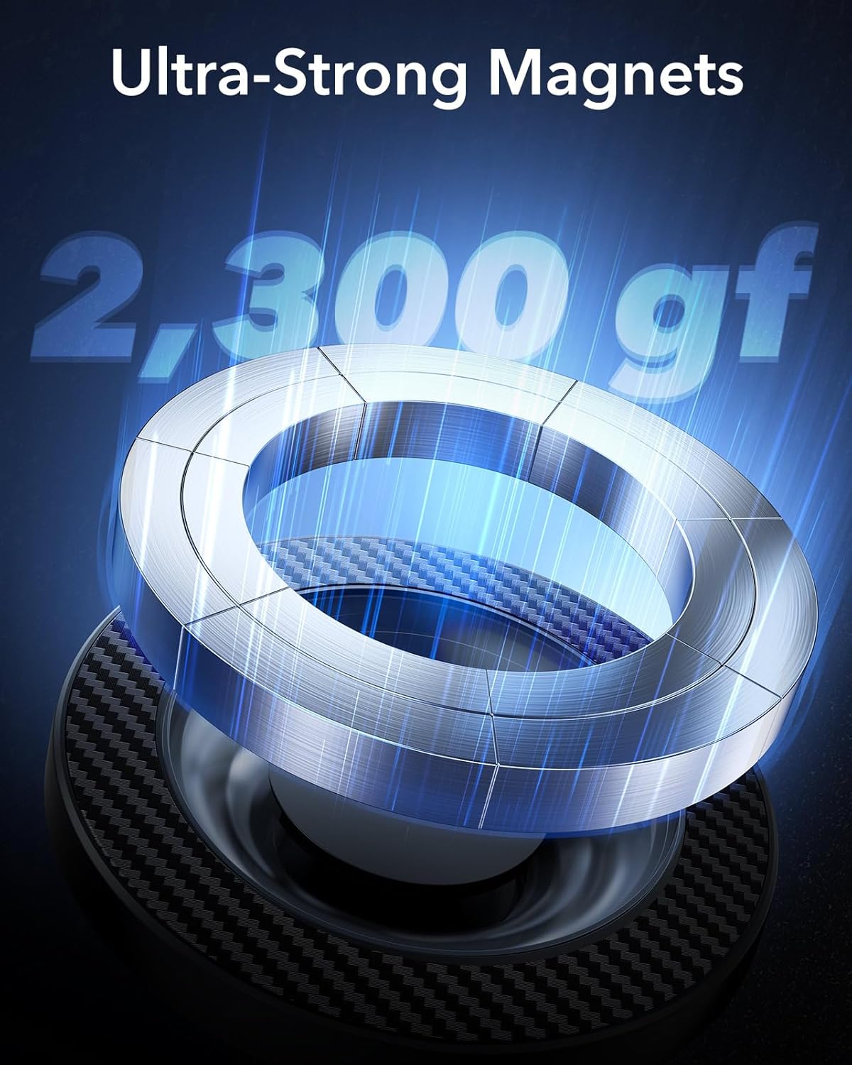 Thumbnail 2 de ESR for MagSafe Car Mount – Magnetic phone holder for air vents and dashboard with 2 metal rings