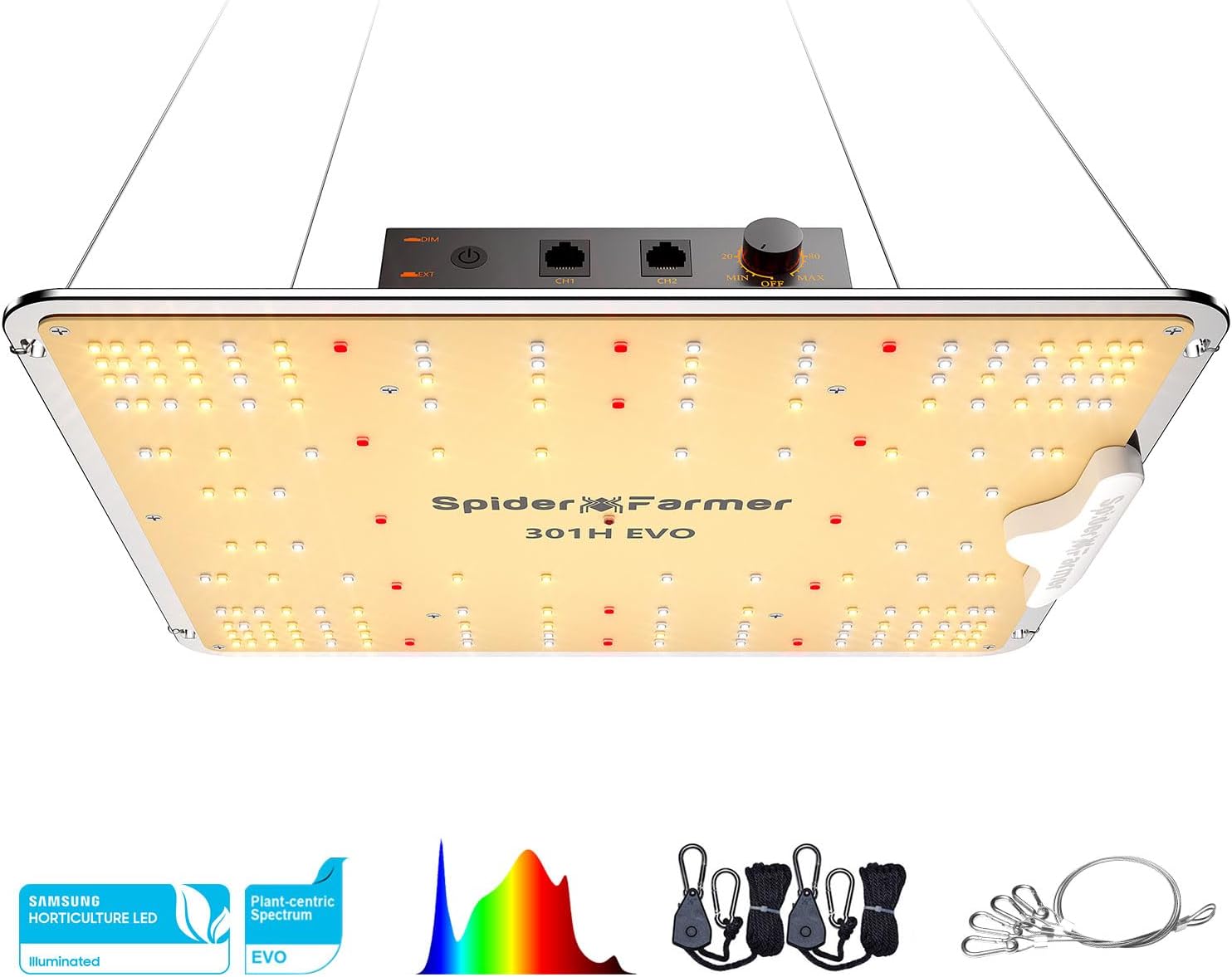 Detalle de Spider Farmer SF1000 100 W Pflanzenlampe