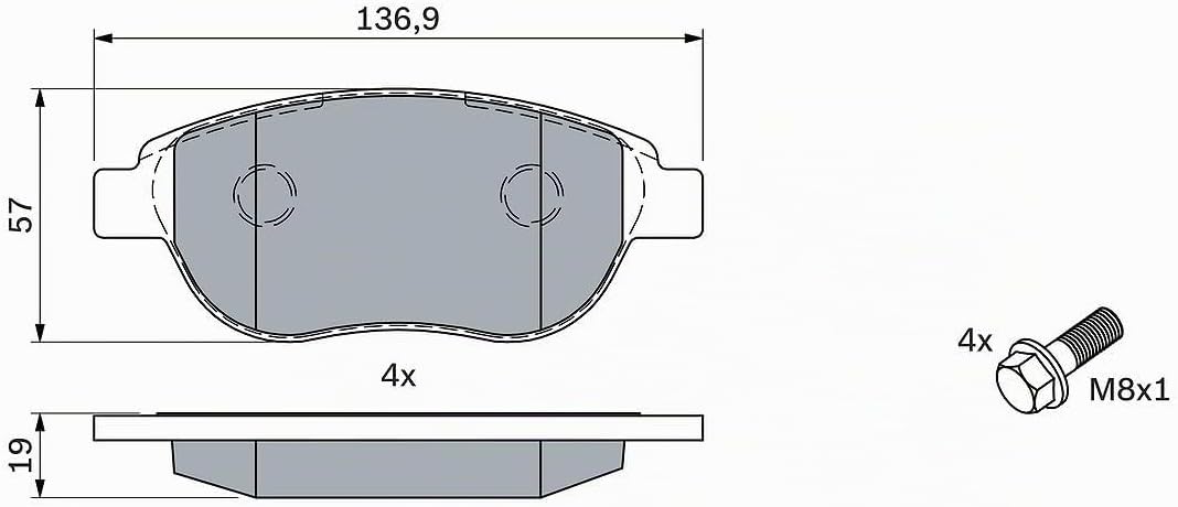 Detalle de Bosch BP375 – Plaquettes de Frein Avant pour Voiture | Qualité Bosch