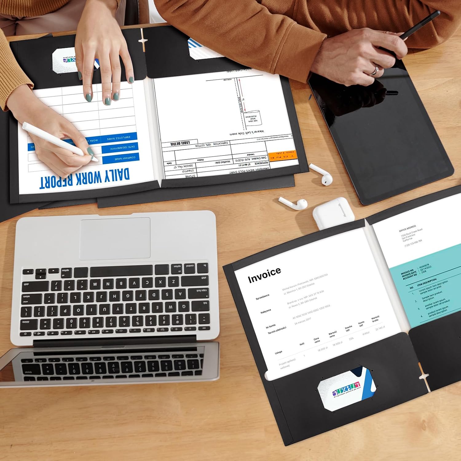 Detalle 1 de BIBRADAA Two-Pocket Folders, 50-Pack