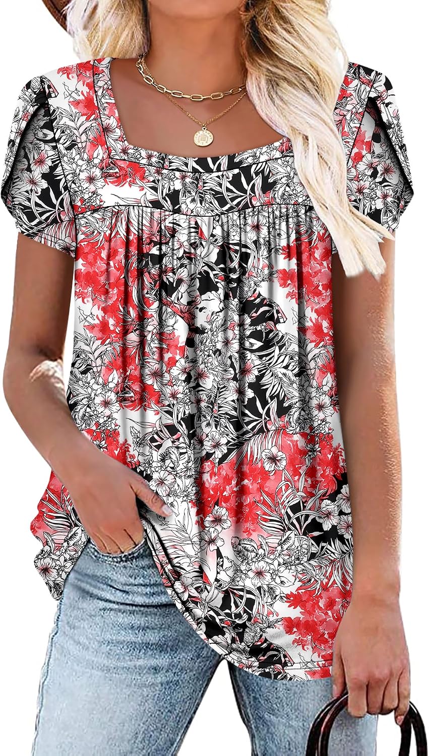 Detalle 2 de CHICZONE square neck tunic top