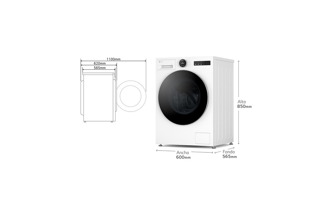 Thumbnail 2 de LG F4X7011TWS Lavadora 11 kg, 1.400 rpm