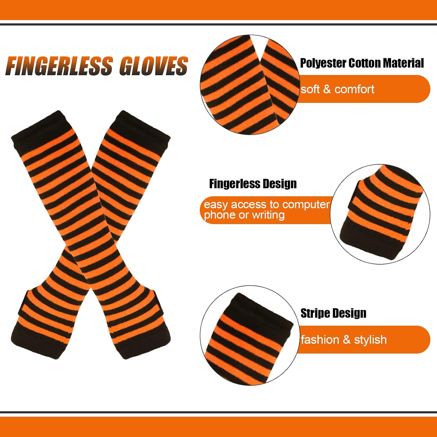 Thumbnail 2 de Barrlves Striped Costume Accessory Set, Polyester and Acrylic