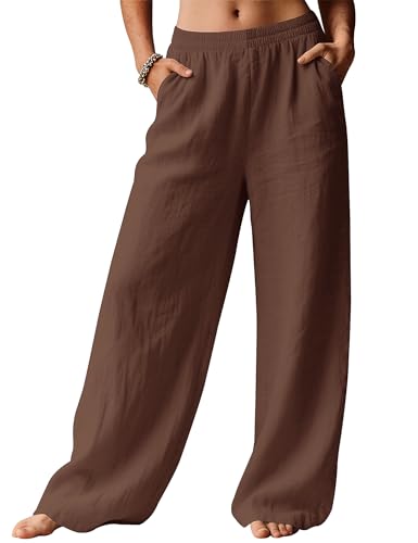 Thumbnail 1 de Rapbin Wide Leg Linen Trousers for Women UK – Summer Palazzo Pants