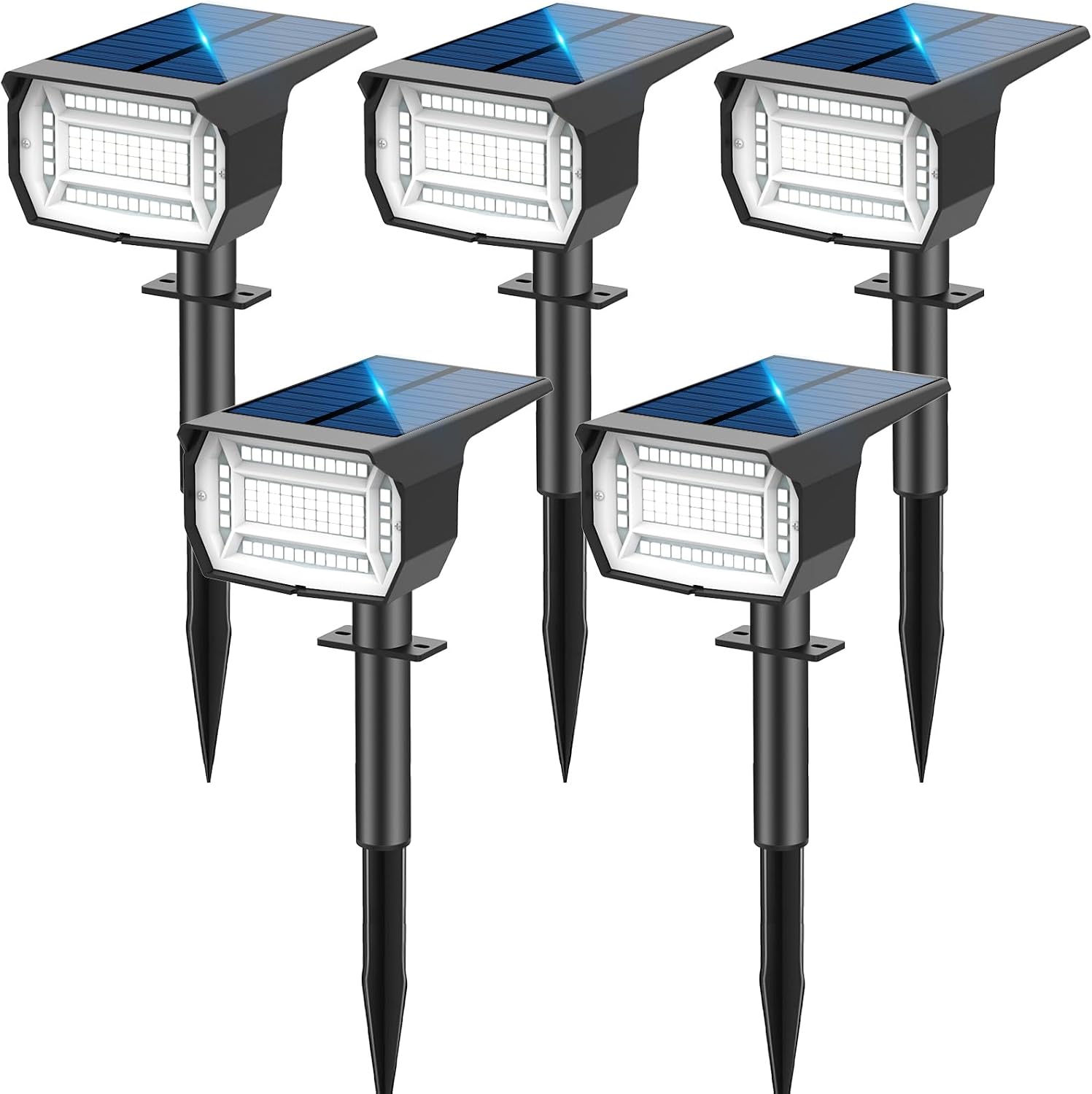 Detalle de 5Pcs 72 LED Solar Spot Lights IP67