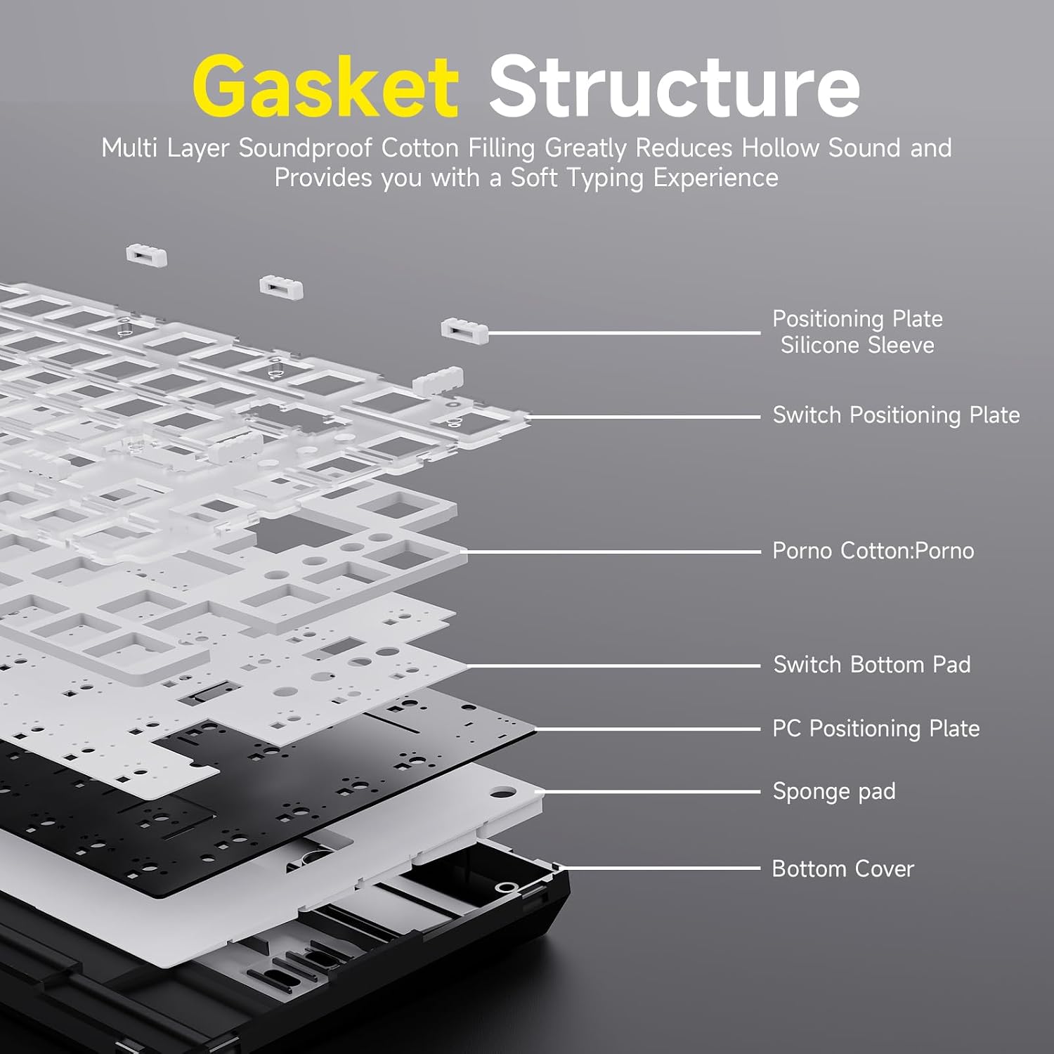 Thumbnail 3 de Ajazz AK820 75% Hot Swappable Mechanical Keyboard with Volume Knob