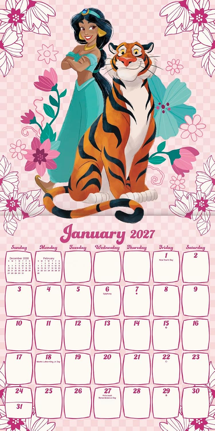 Detalle de Disney Princess 2027 Wall Calendar, 13 Images, 12" x 12