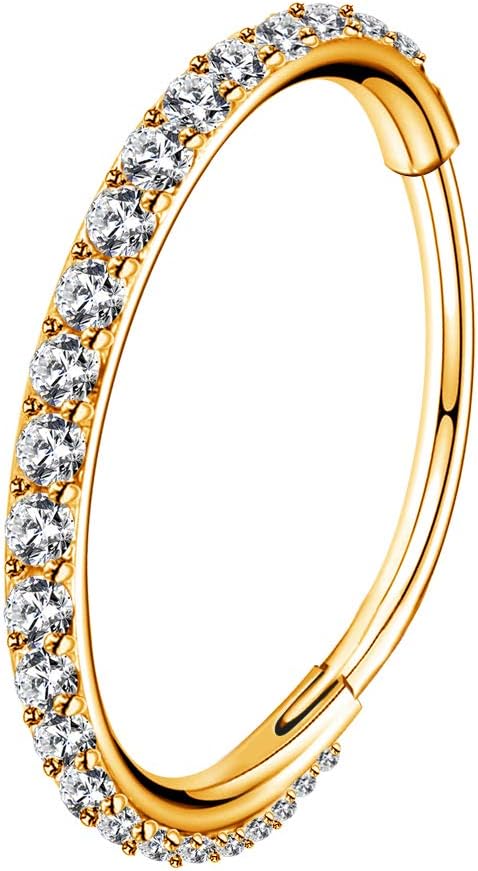 OUFER 18G Boucle nez Hoop 6–12 mm 316L