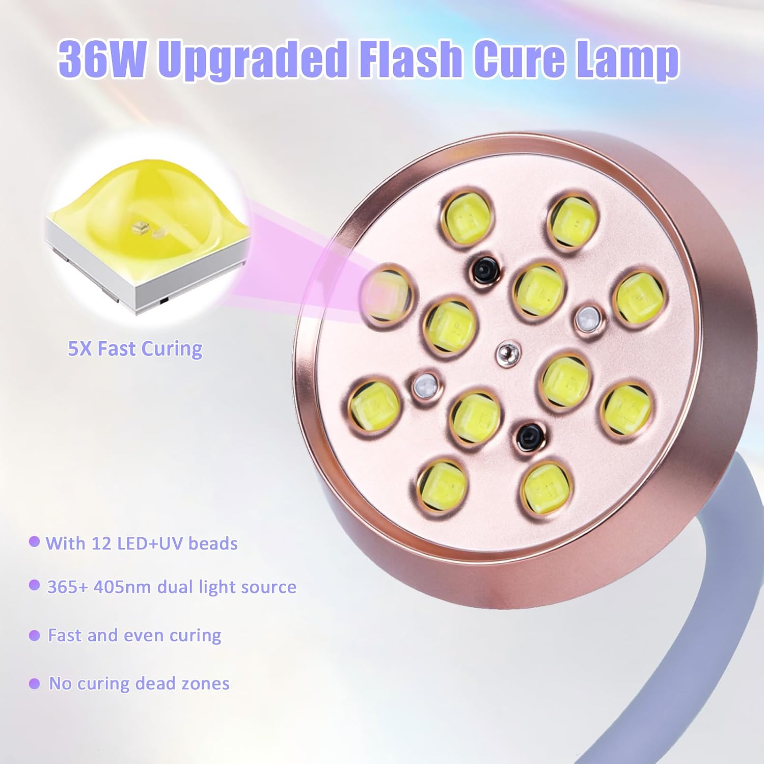 Detalle 2 de Asimebesty AS-2601V UV Nail Lamp, 36W Rechargeable with Smart Sensor