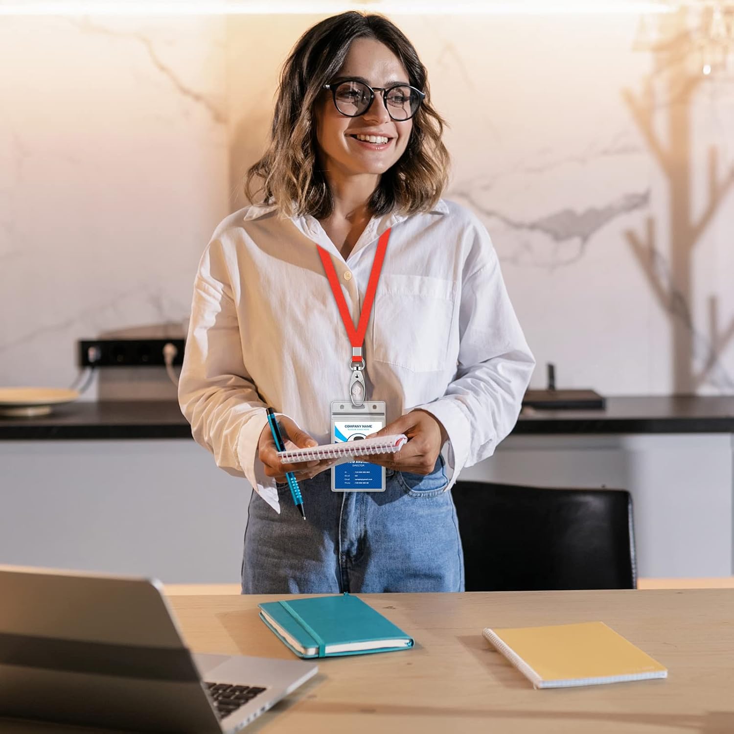 Thumbnail 5 de 10 Sets Badge Card Holders with Lanyards 📎