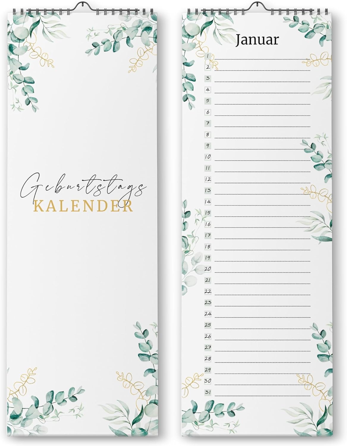 Thumbnail 5 de Geburtstagskalender jahresunabhängig als Dauerkalender (undatiert) – A4 zum Eintragen von Geburtstagen