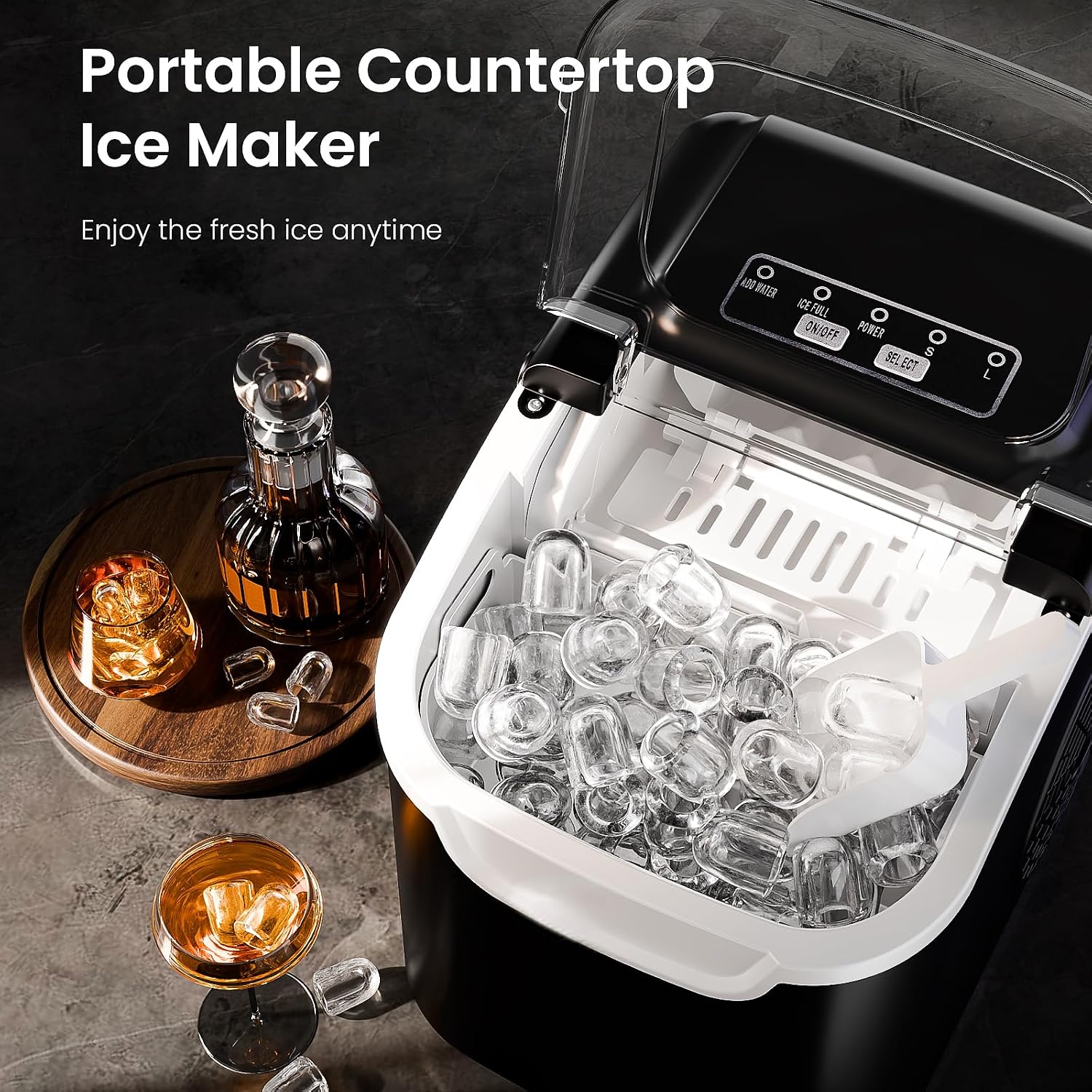 Thumbnail 1 de Antarctic Star HZB-12/Q Countertop Ice Maker, Self-Cleaning, Two Ice Sizes