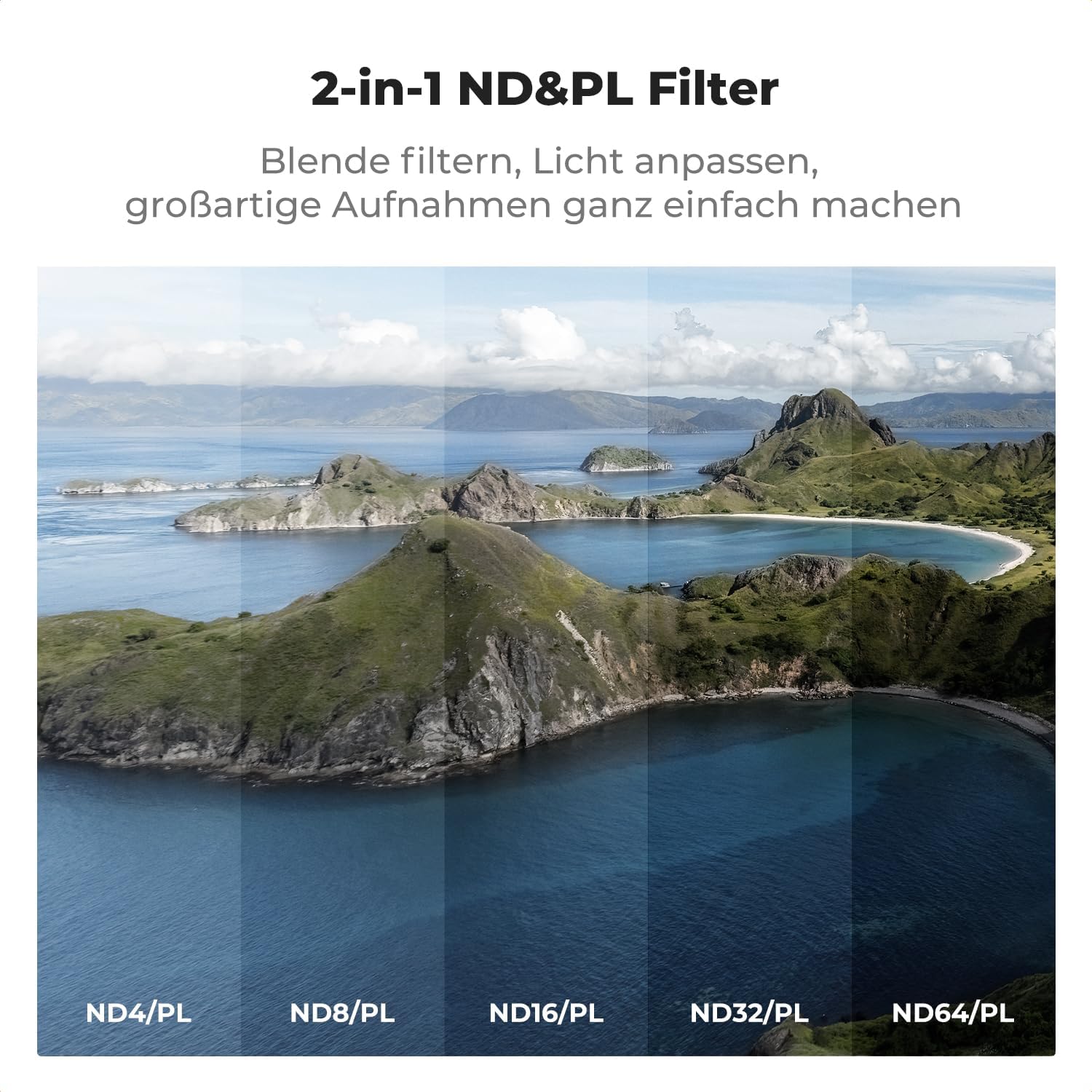 Detalle de K&F CONCEPT Mini 5 Pro ND/PL Filter‑Set 6 Stück