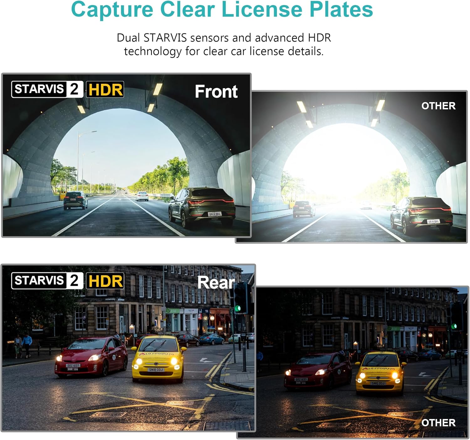 Thumbnail 2 de Roadwitness Dual STARVIS 2 IMX678 4K+4K Front and Rear Dash Cam with 12" Smart Rear View Camera, ADAS Blind Spot Detection, 5G WiFi GPS, 64GB
