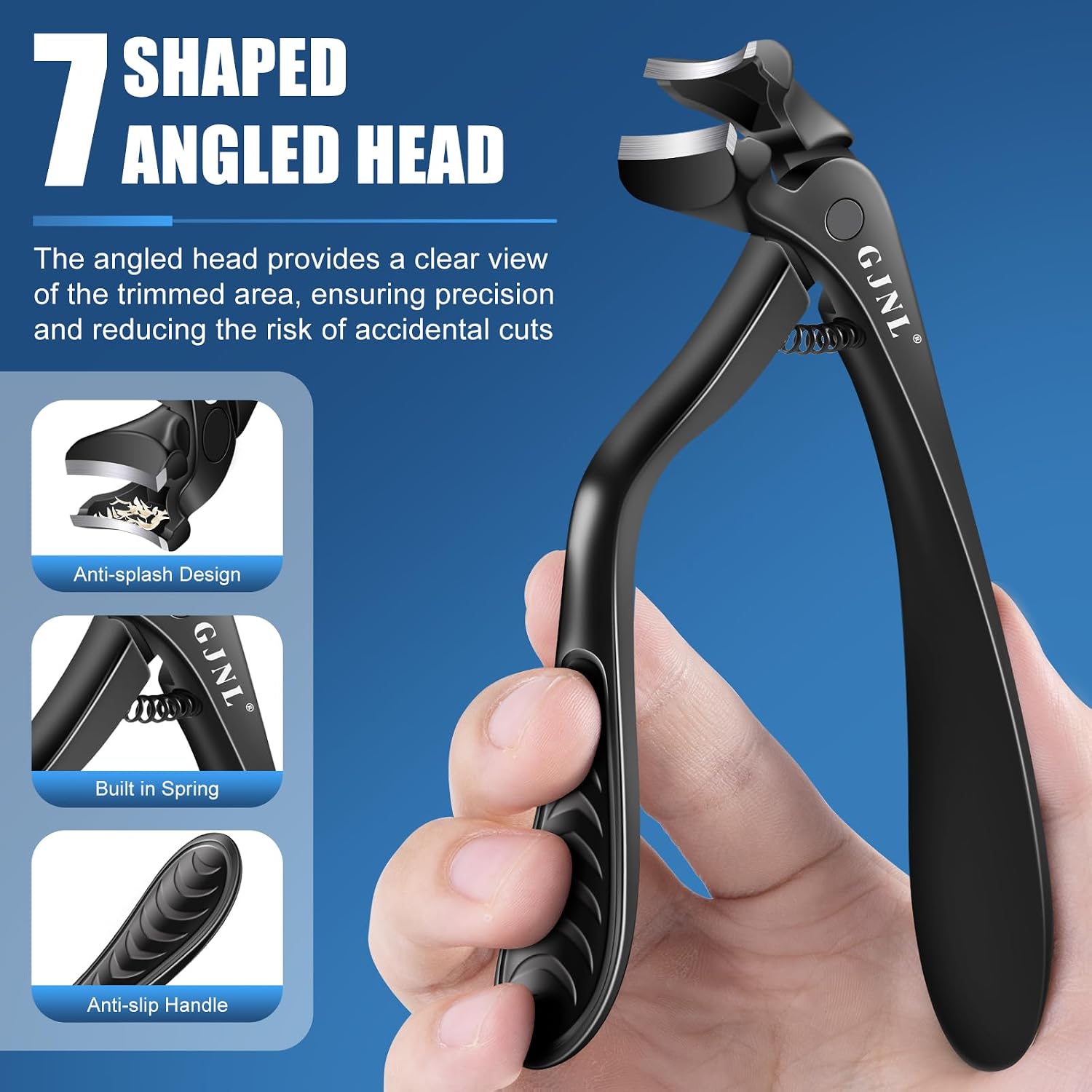 Thumbnail 2 de Toenail Clippers for Seniors: Thick Toenails, 5.3-Inch Long Handle Angled Head with Catcher