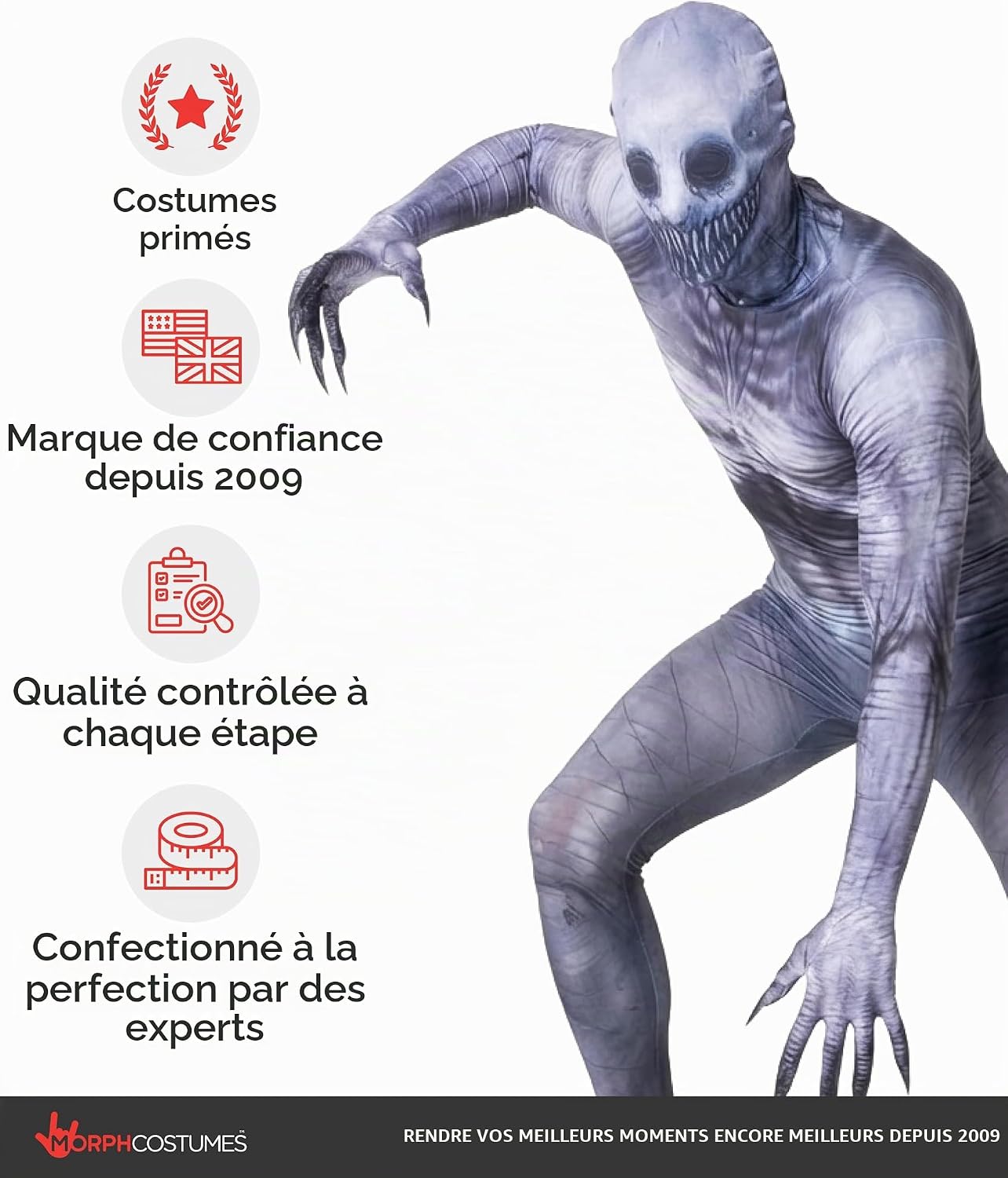 Detalle de Morphsuits Le Rateau Déguisement Mythe Monstre – Taille X-Grand (176 cm à 185 cm)
