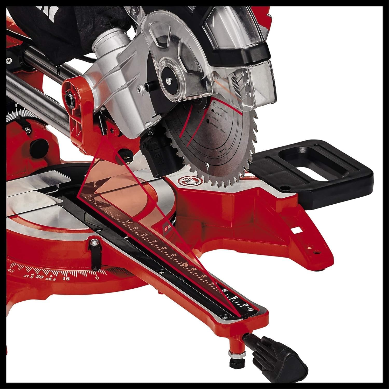 Detalle de Einhell Dual Bevel Sliding Mitre Saw 1800W (TC-SM 2131/1) with Laser, 45° Mitre, 47° Bevel