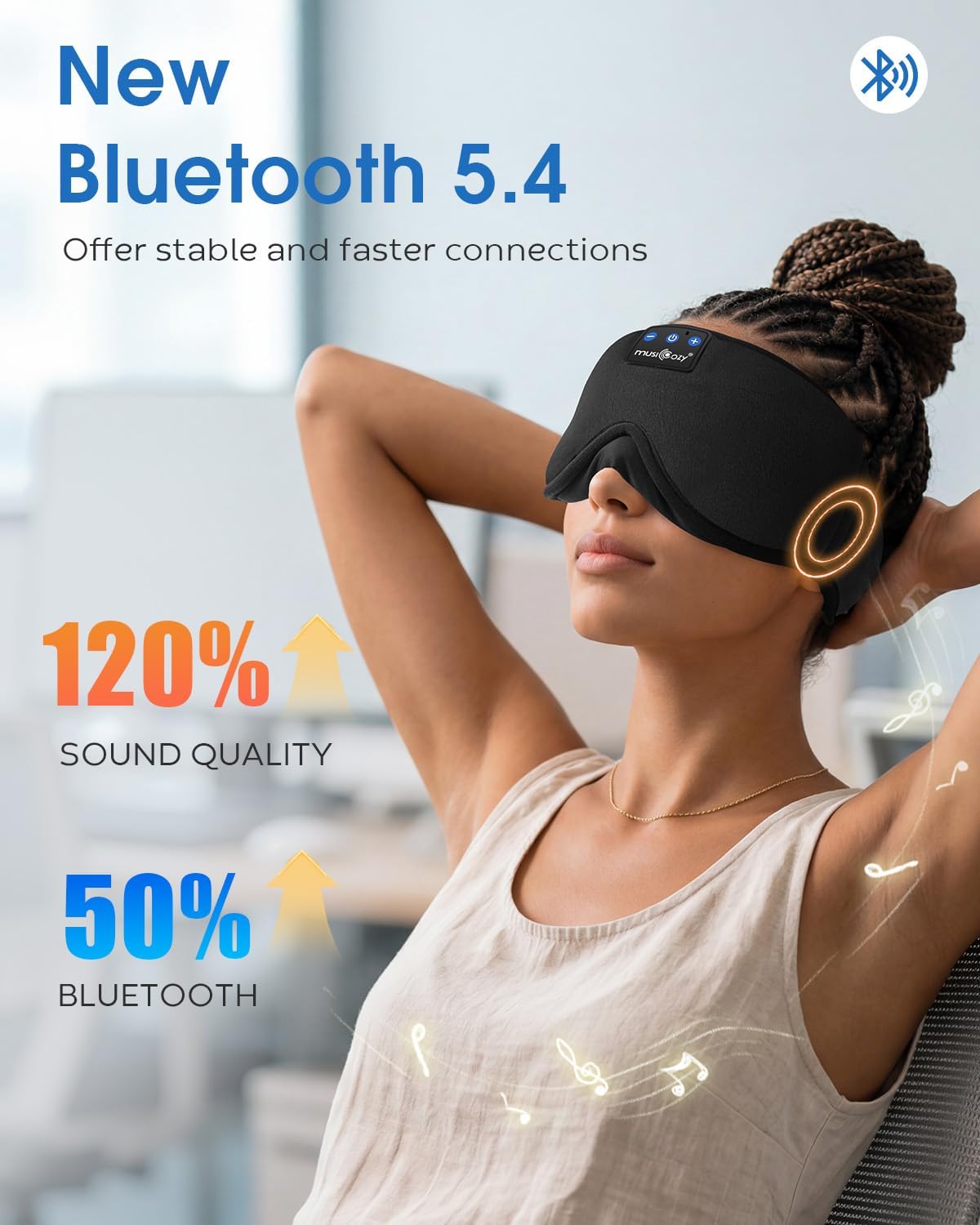 Thumbnail 5 de MUSICOZY 3D Bluetooth Sleep Mask 16H