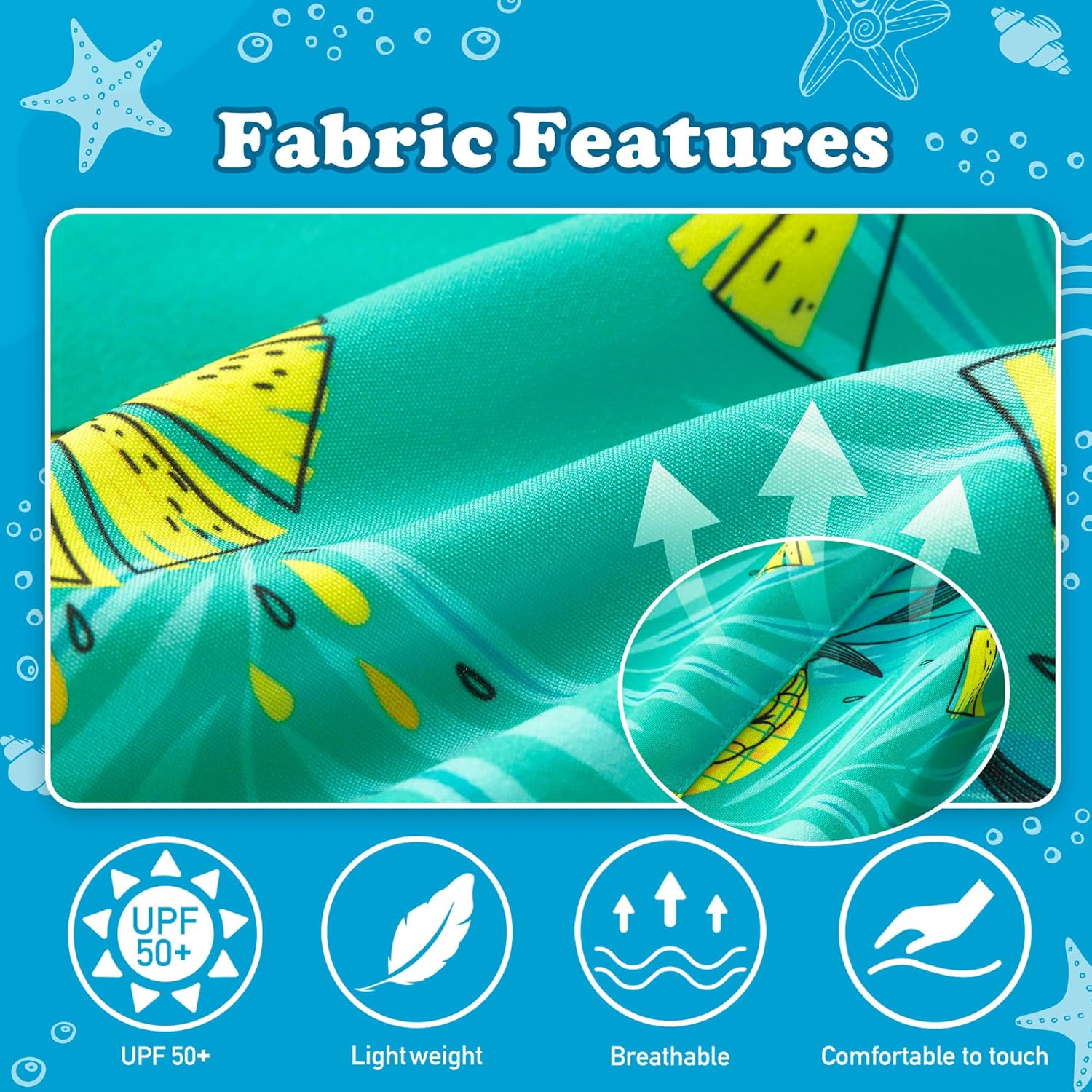 Detalle 2 de UMELOK Boys Swim Trunks with UPF 50+