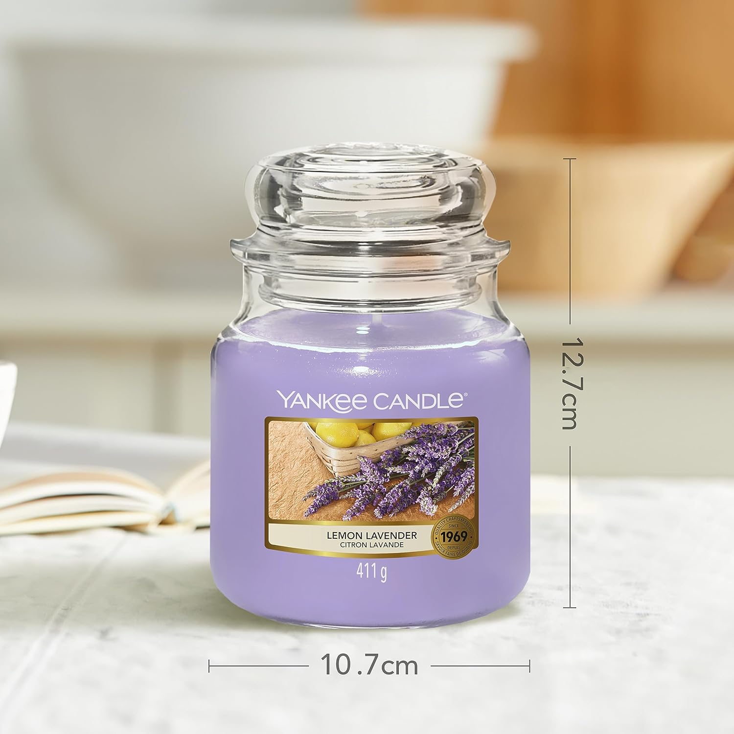 Detalle 2 de Yankee Candle Citron Lavande moyenne 411 g 🕯