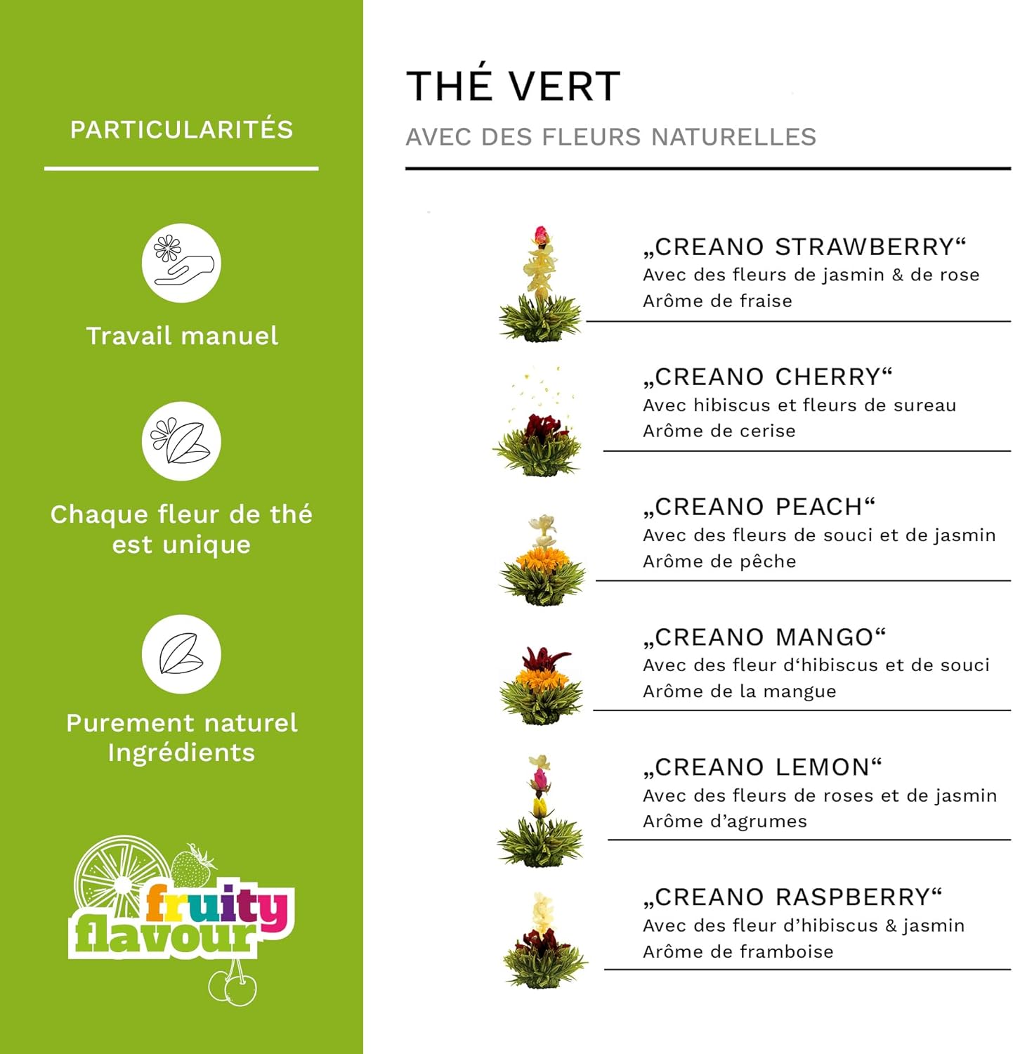 Detalle 2 de Creano Coffret Fleurs de Thé 0,5 l 🍵