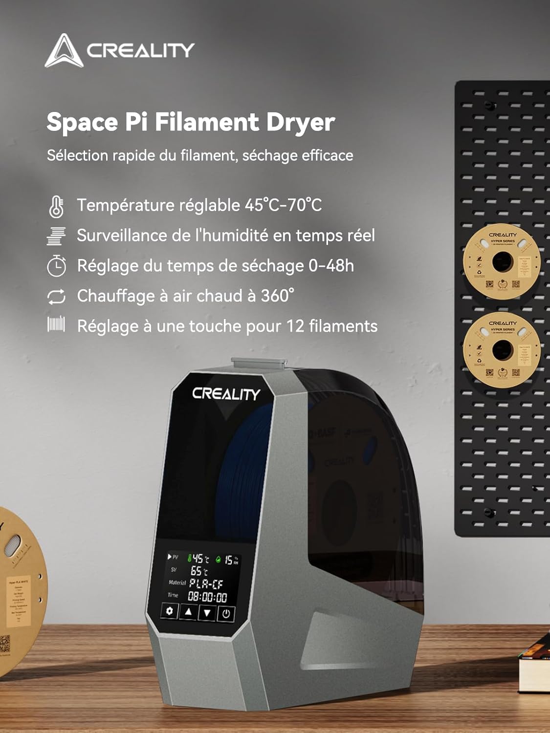 Thumbnail 1 de Creality Space Pi sèche-filament 3,7 pouces 🖨