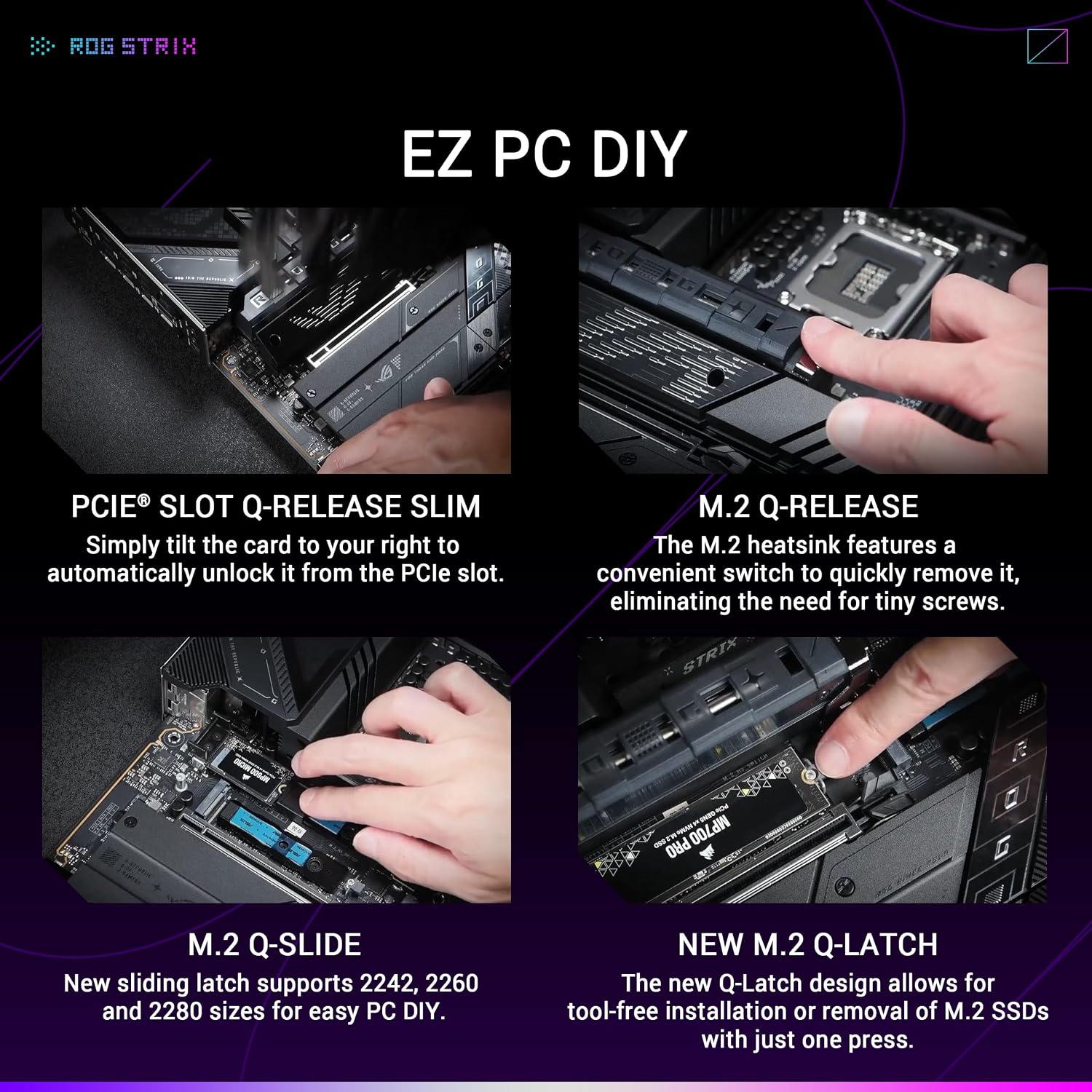 Thumbnail 4 de ASUS ROG Strix Z890-E Gaming Motherboard 7X M.2
