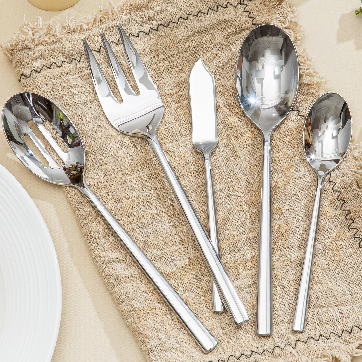 Detalle de KINGSTONE 65-Piece Silverware Set Service for 12