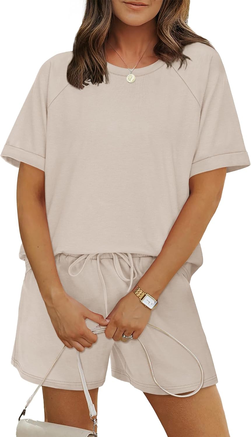 Detalle 2 de WIHOLL Two Piece Short Sets for Women: Casual Summer Lounge Wear
