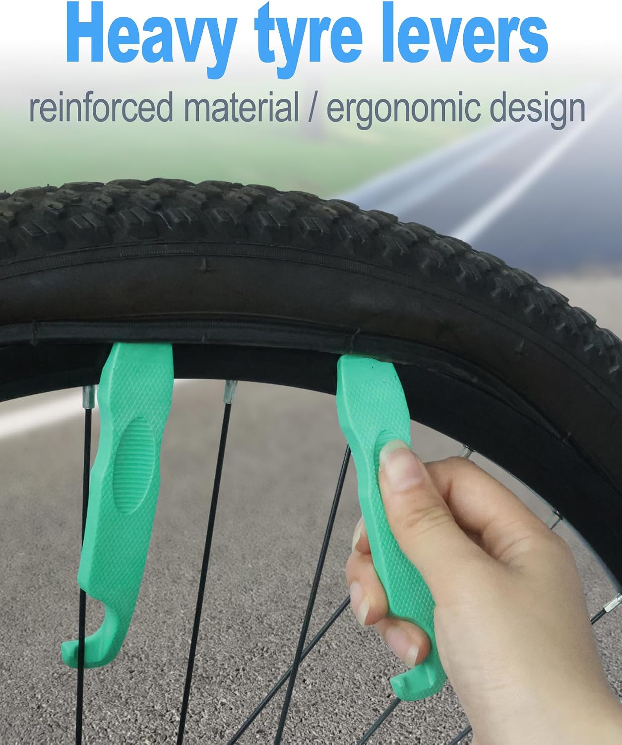 Detalle 2 de cycletour Puncture Repair Kit for Bike Tyres with High Strength Tyre Levers