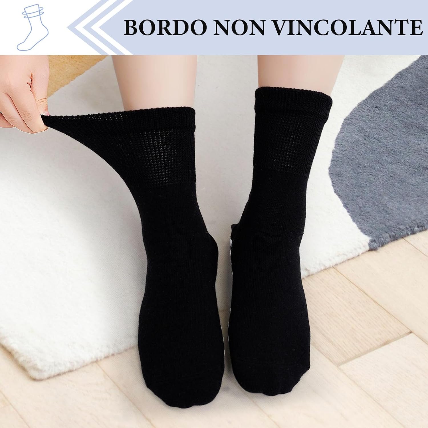 Thumbnail 5 de ZAKASA Calzini Antiscivolo Donna Cotone 5 Paia