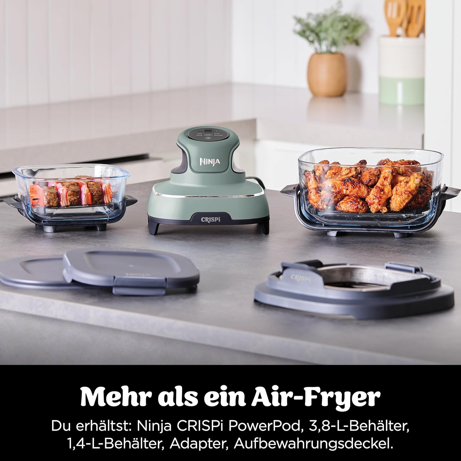 Thumbnail 1 de Ninja CRISPi Tragbare Air Fryer Heißluftfritteuse 3,8 l – 4-in-1, Sage FN101EUSG