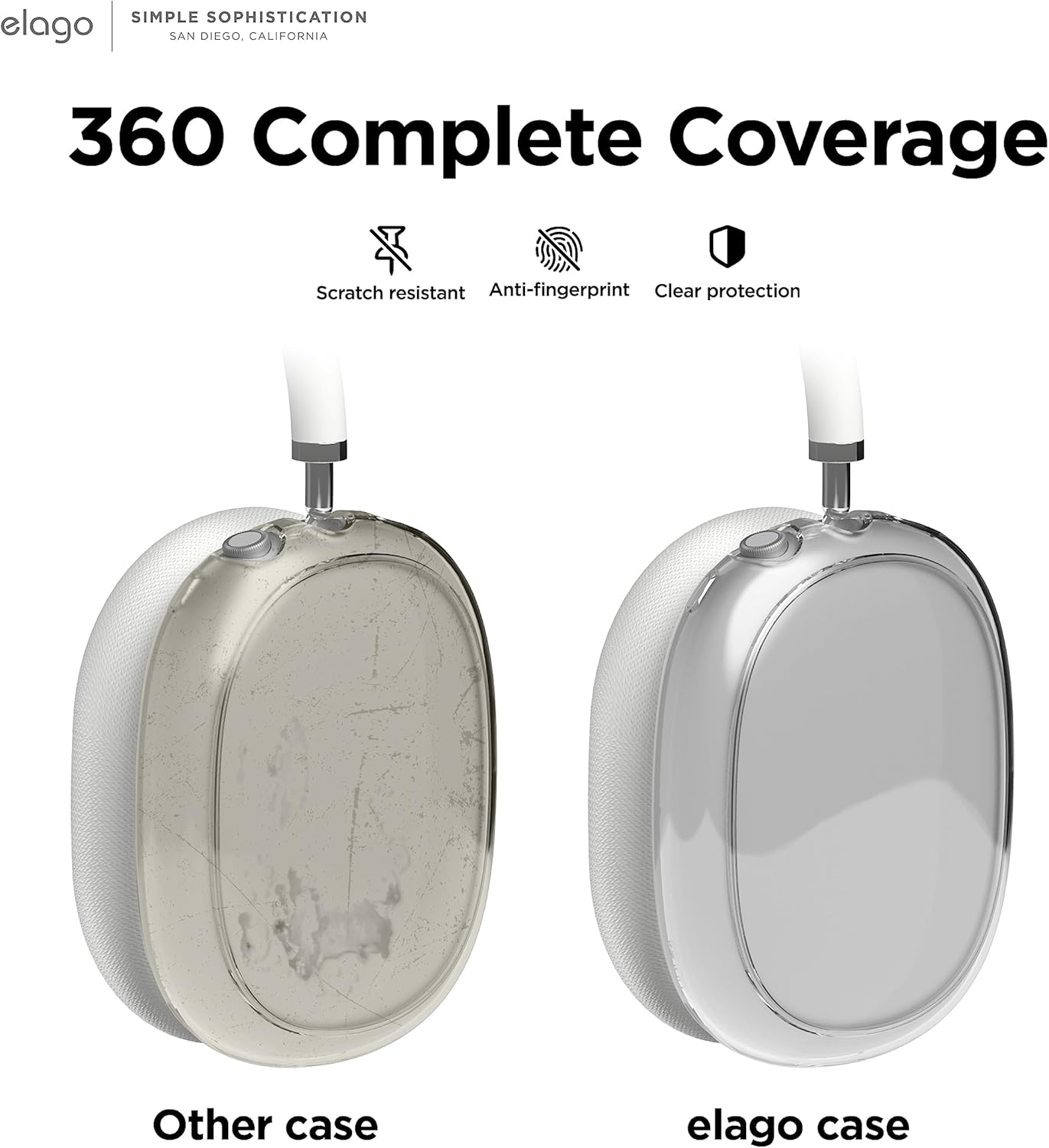 Thumbnail 4 de elago coque transparente anti-chocs pour AirPods Max (et AirPods Max 2) — étui clair de protection