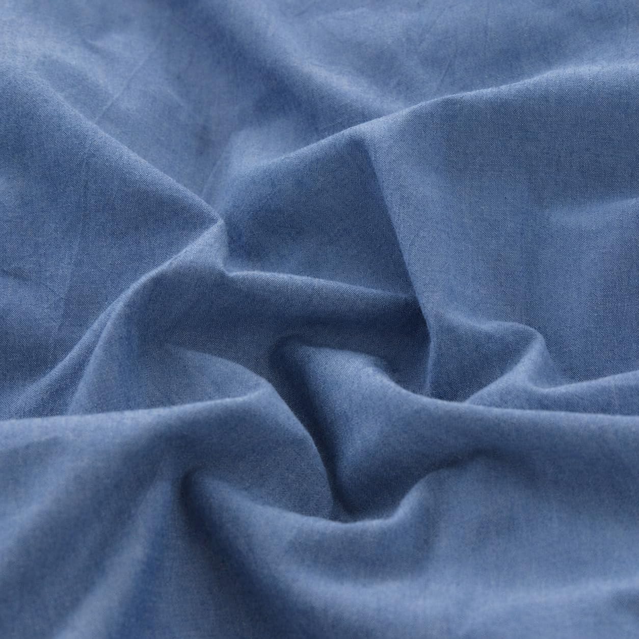 Thumbnail 3 de FACE TWO FACE Queen Duvet Cover Set, 100% Washed Cotton, Navy Blue