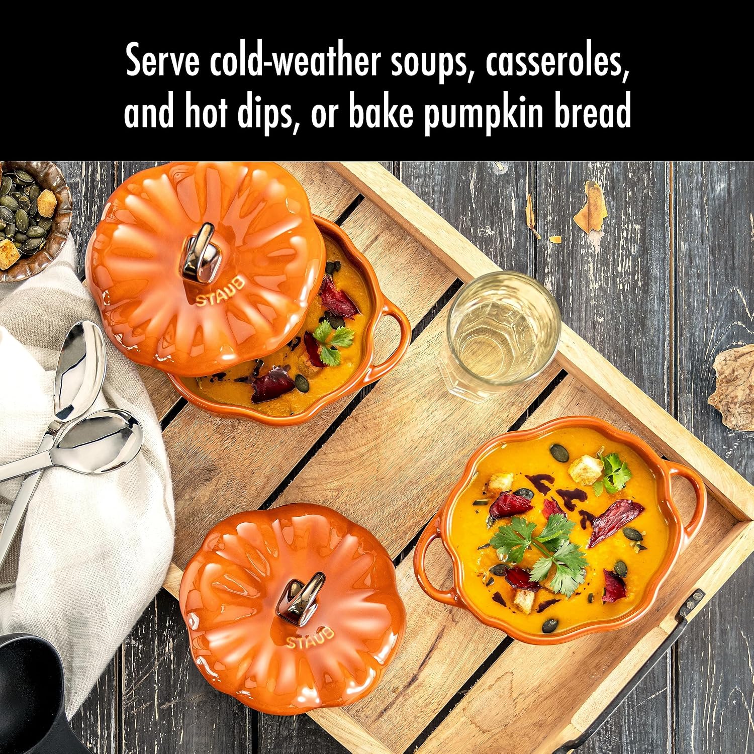 Thumbnail 2 de STAUB Ceramic Pumpkin Dish, 0.5-qt
