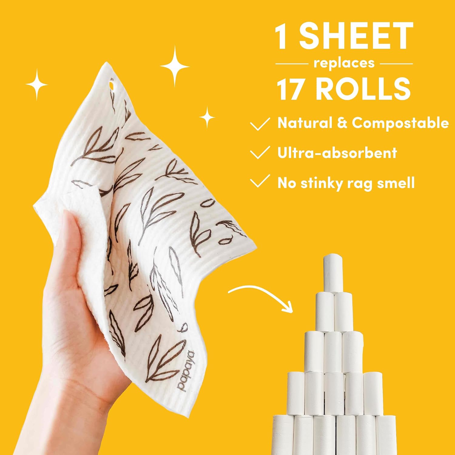 Thumbnail 2 de Papaya Reusable Paper Towels 2-pack 🧻