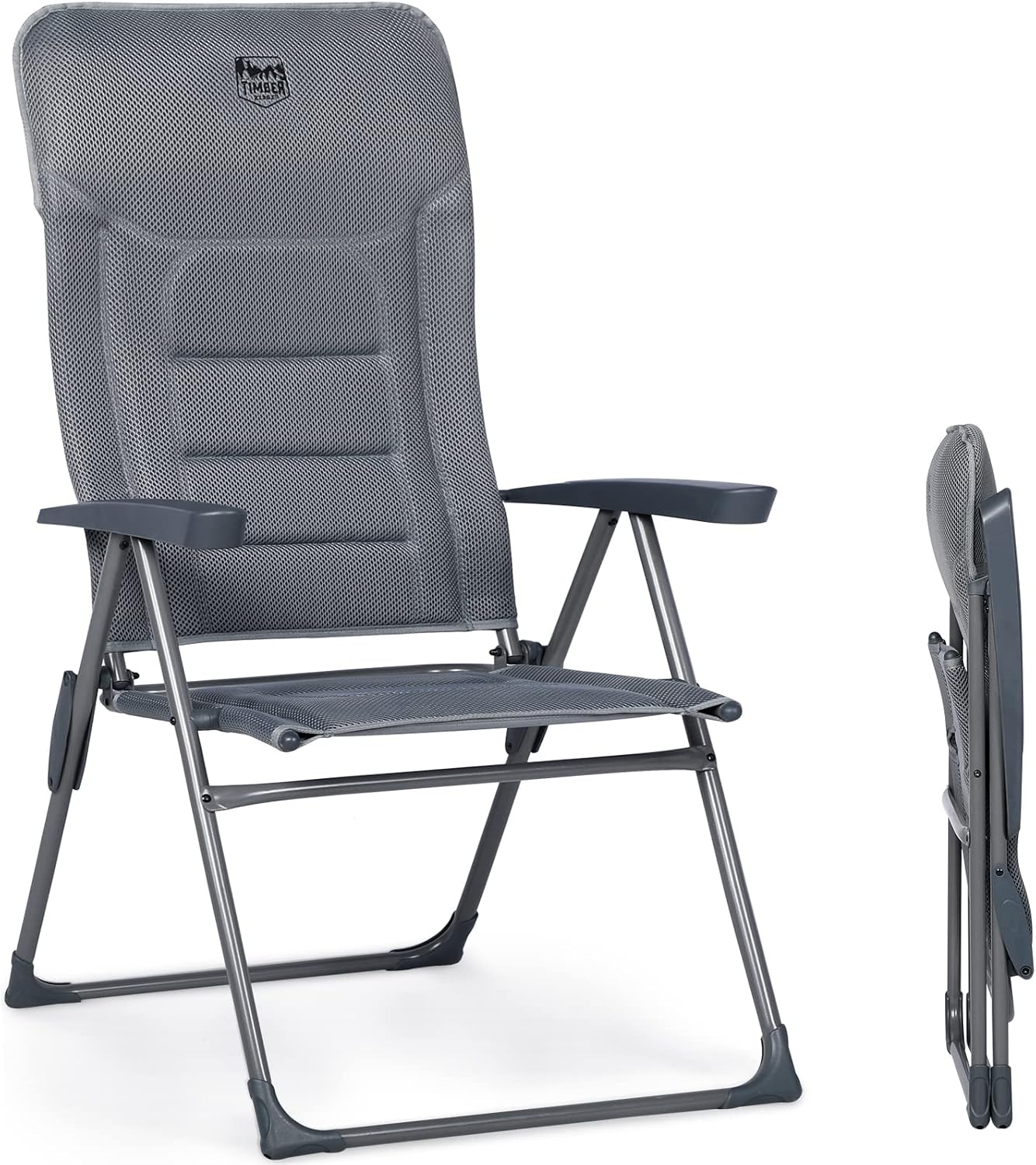 Thumbnail 6 de TIMBER RIDGE 2er Campingstuhl Faltbar mit Hoher Lehne – Luxus gepolsterter Balkonstuhl, 150 kg Tragkraft