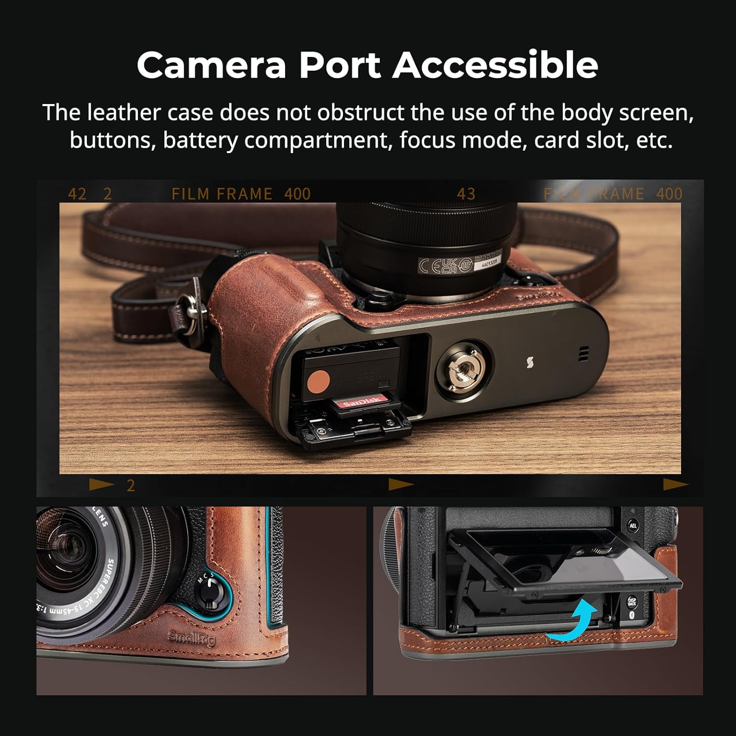 Detalle 2 de SMALLRIG X-T50 étui cuir rétro 4710
