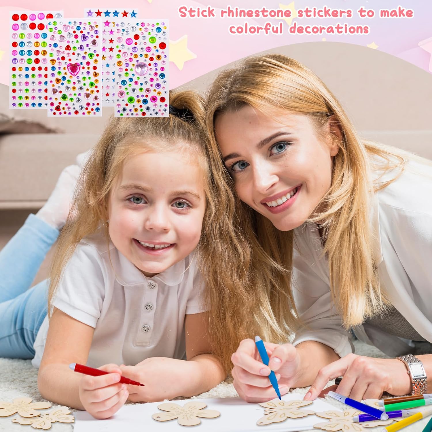 Thumbnail 5 de Griwuut 40-pack Wooden Butterflies & Flowers 🎨